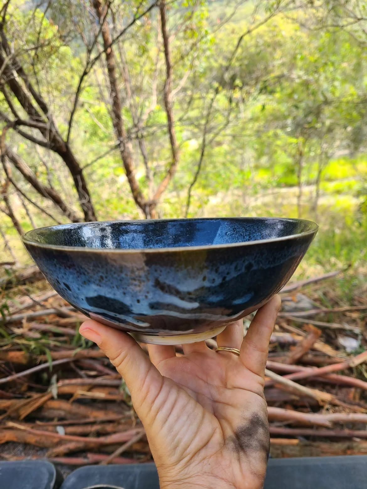Stoneware Bowls — Wood-fired in reduction, cone 11